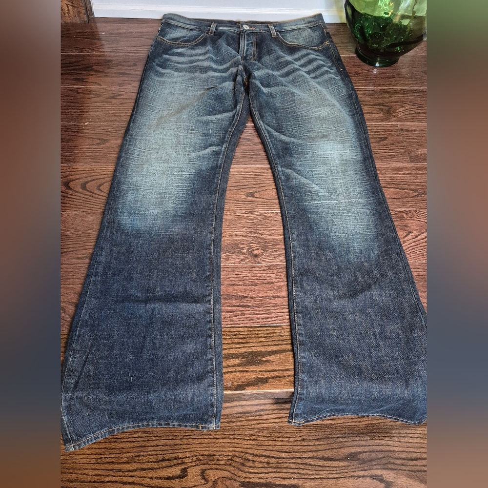 Energie Fletwood Blue Bootcut Jeans with Natural Fading